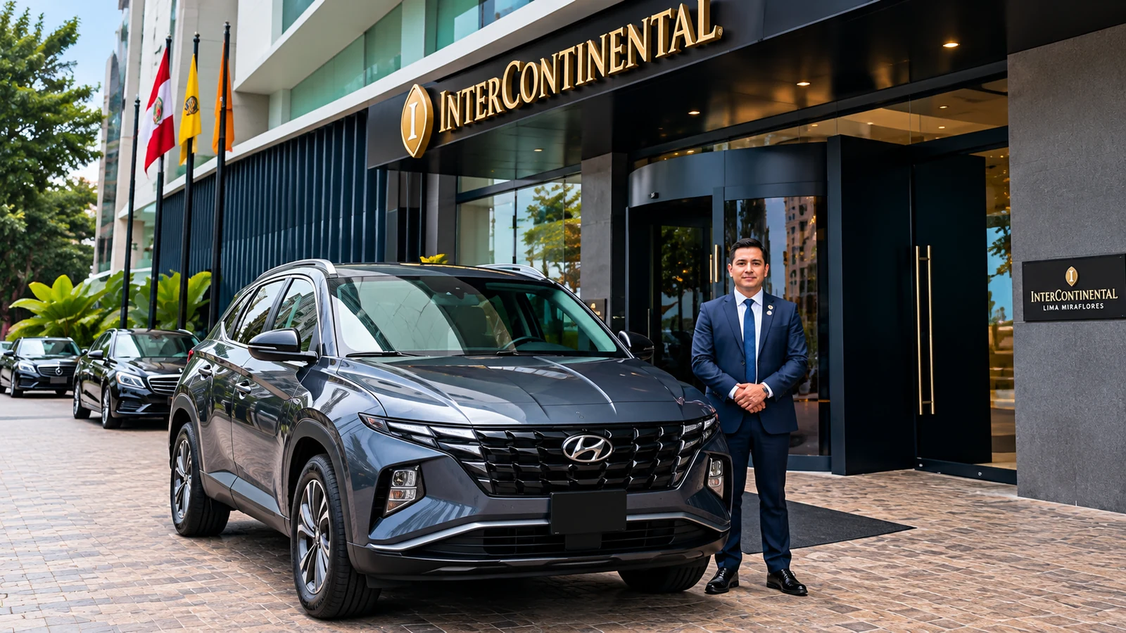 Executive SUV with professional chauffeur at InterContinental Lima Miraflores