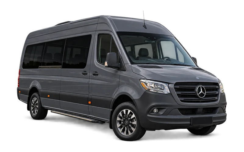 Graphite gray Mercedes-Benz Sprinter, Premium Minibus category